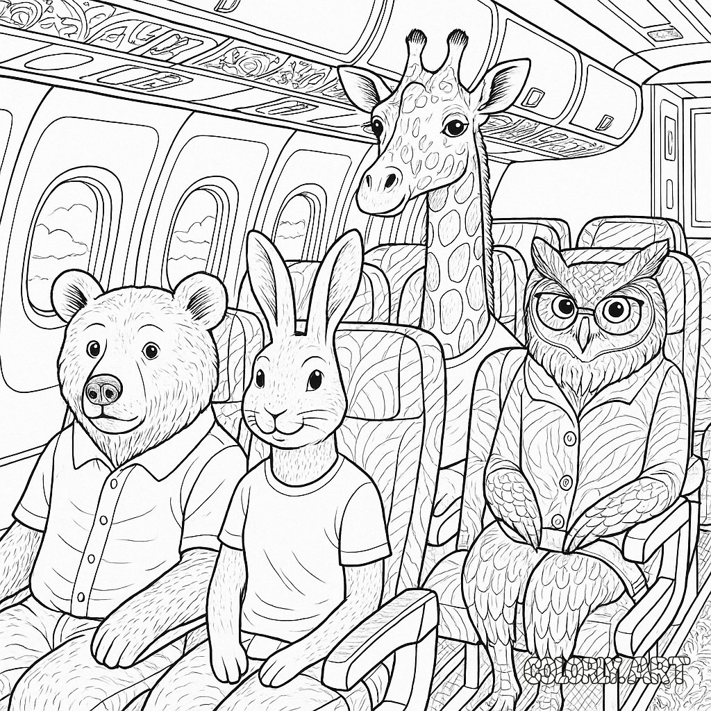 Animals on a Plane